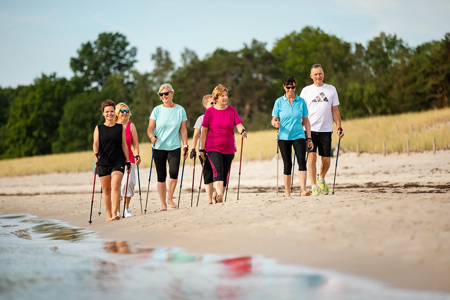 Nordic Walking am Strand Nordic Walking am Strand